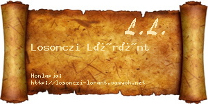 Losonczi Lóránt névjegykártya