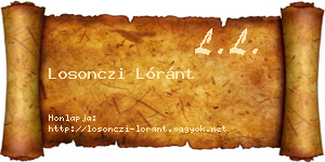 Losonczi Lóránt névjegykártya
