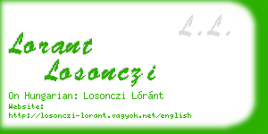 lorant losonczi business card
