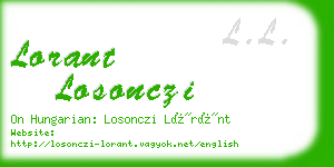 lorant losonczi business card